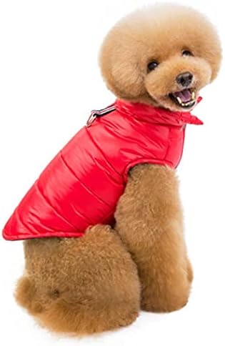 Lepsjgc cão de estimação para baixo de cor de cor sólida de inverno roupas quentes para pequenos