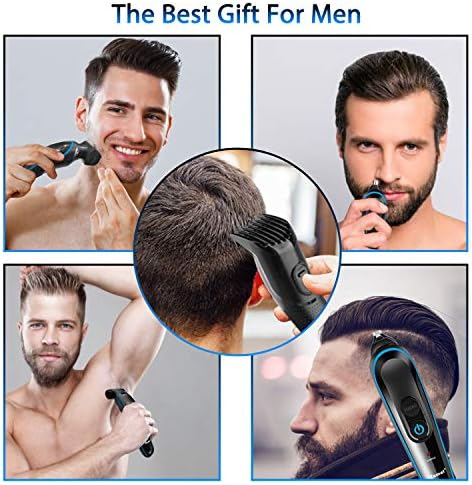Pais Days Presentes para homens, Razor elétrico para homens, aparador de cabelo sem fio de 5 em 1, kit de preparação