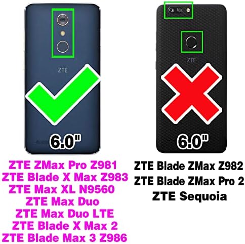 Compatível com ZTE ZMAX PRO Z981/BLADE X MAX Z983/MAX XL N9560/MAX DUO LTE LTE PARTELTA PROTECENTE DO