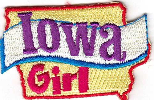 Iowa Girl Iron na forma do estado de patch