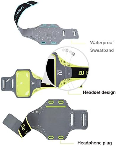 Braçadeira esportiva à prova d'água com porta -chaves para iPhone 6 Plus, Galaxy S6 Series, pacote com protetor