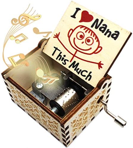 caixa de música ukebobo de madeira- você é minha caixa de música do sol, presentes para vovó, nana- 1 conjunto