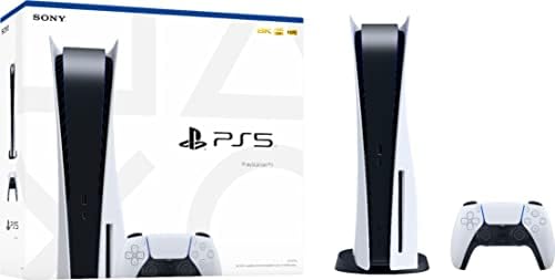 PlayStation 5 Disc Versão PS5 Console - Controlador adicional com estação de carregamento dualsense, jogo 4K -TV,