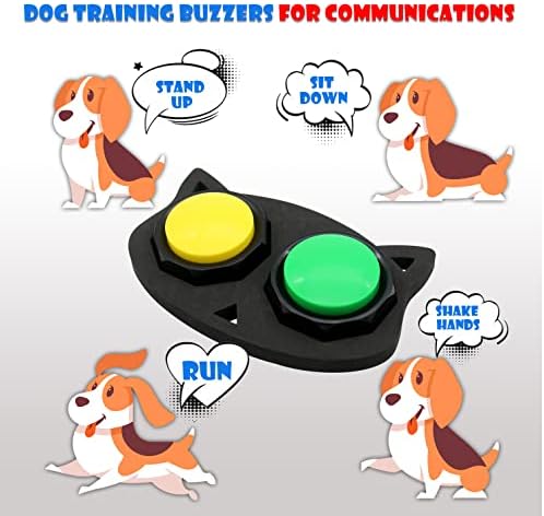 Botão gravado de ANLIKY, botões de treinamento para cães para comunicação, campainhas de jogo, botão