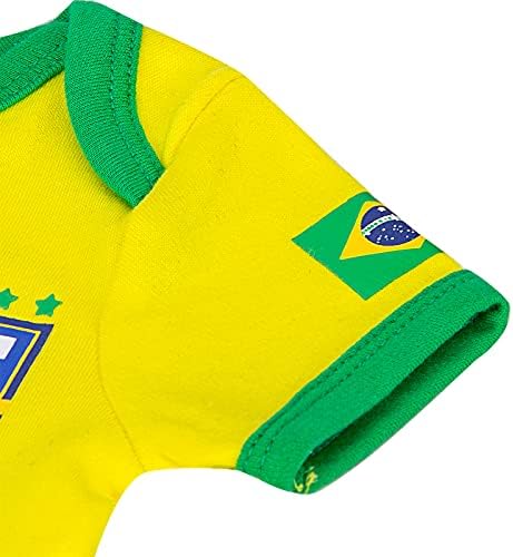 Bdondon Sport Fãs Roupos de bebê Brasil camisa de bebê Amarelo Criança infantil Roupfits para