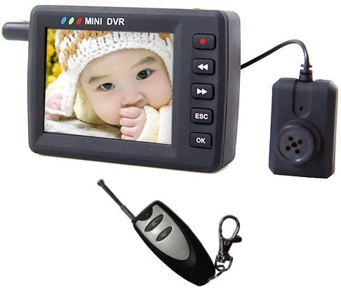 Segurança Anjo Eye Mini DVR 2,5 TFT High Definition Pinhole Button Camera w/ Motion Rastreamento de