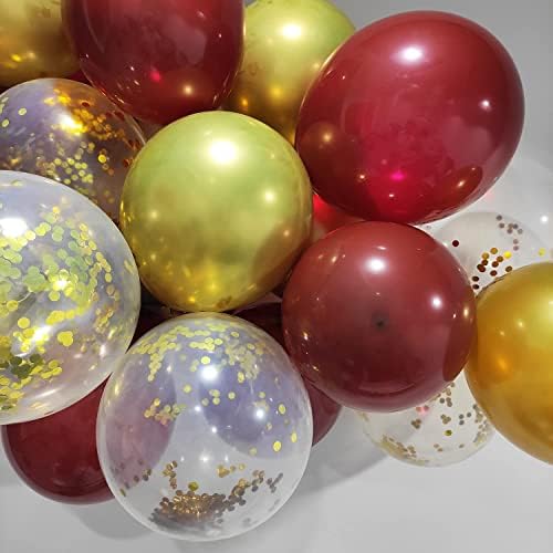 Decorações de festa de formatura 2023 graduação marrom/maroon balão de ouro guirlanda balões de