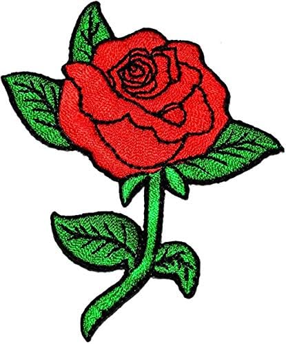 Pacote de 3 Applique de Rosa Rosa Rosa Bordada Costura Bordada no Patch Ro-04