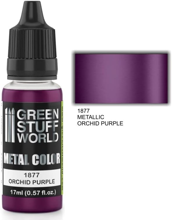 Green Stuff World - Orquídea de tinta metálica Purple 1877 para modelos e miniaturas