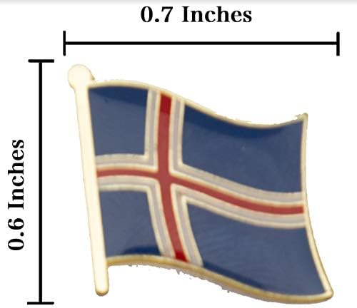 A-One 3 PCs Pack-Hallgrímmskirkja Patch de escudo+pino de lapela de bandeira da Islândia e apliques, acessórios