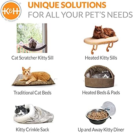 K&H Pet Products Hangin 'Cat Condoming Porta montada Móveis de gato árvore de gato bronzeado 23 x 16 x 65 polegadas