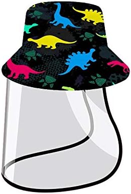 Viseira de chapéu de pescador com cobertura, dinossauro colorido Vintage protetora Cap de verão Moda