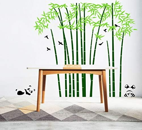 Mix Decor Tree Wall adesivo - fofo panda bambu árvore decalque grande floresta familiar para a sala de