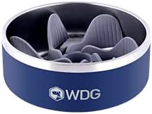WDG Aço inoxidável Tigela de água de cachorro, 42 onças de tigelas de cachorro não deslizante com inserir