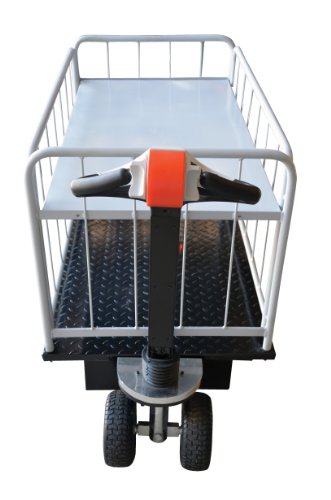 Vestil NE-cart-3 aço de tração de carga lateral carrinho com portão, capacidade de 500 libras,