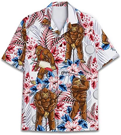 Camisa havaiana americana bigfoot