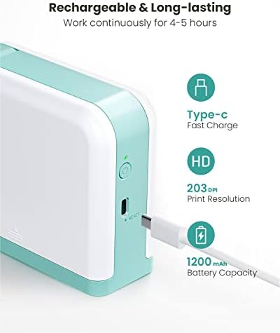 Máquina de fabricante de etiquetas Vixic P3200, impressora portátil de etiqueta Bluetooth para casa, fácil
