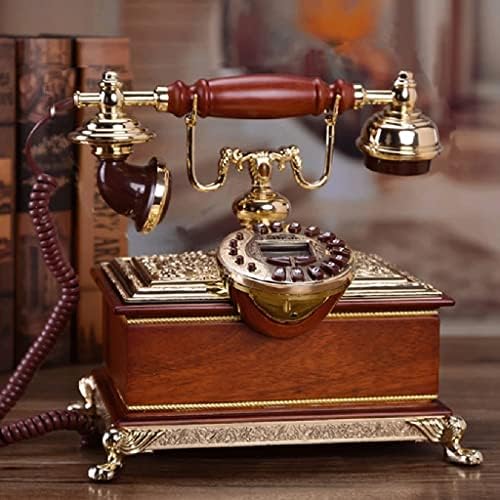 N/A Table Vintage Phone Linear com ID de chamador de sistema duplo, 16 toques, volume e brilho ajustáveis, telefone