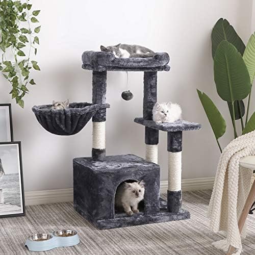 Torre de gato de gato de gato bewishome com sisal riscando postes e gato de gato de gato de gato de gato móvel