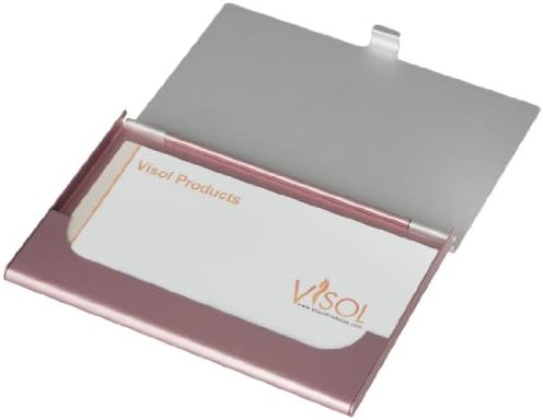 Visol Products Aluminium Business Card Titular, rosa