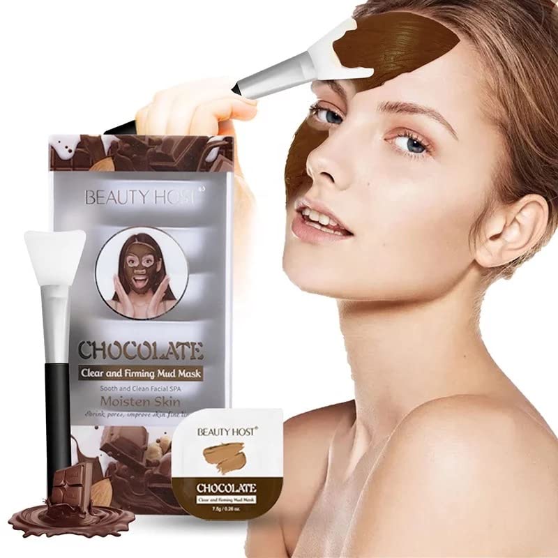 Máscara facial de cafeína de chocolate: antienvelhecimento, regeneração, hidratação de argila