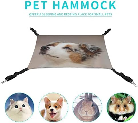 Pet Hammock Dog Cat Sleeping com tiras ajustáveis ​​e ganchos de metal 16,9 x13