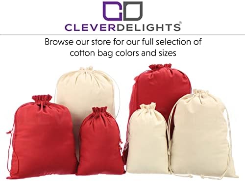 Sacos de algodão CleverDelights - 12 x 16 - 10 pacote - bolsa premium de musselina