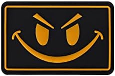Ewkft Mal Smile Smiley Face Military Patch Rubber Patches Tactical Patch Patch para Acessórios para Mochilas
