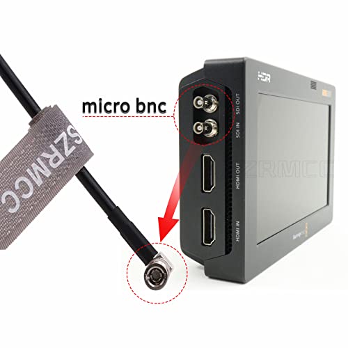 SZRMCC de alta densidade HD ângulo reto Micro BNC q4 para o cabo coaxial de vídeo BNC fêmea BNC
