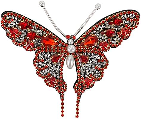 Crystal Butterfly Patches Rhinestones Insect Bistges de insetos Costura Aplicada de Sapatos