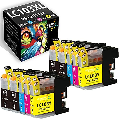 Substituição de cartucho de tinta LC103 com 10-PackPPrint para LC103XL LC101XL LC-103XL LC101