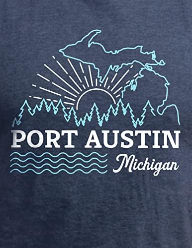 Cidades e locais de Michigan - T -shirt do Great Lakes State Midwest Mitten Pride para homens