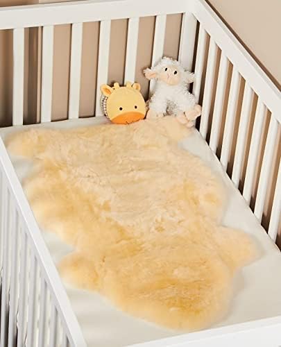 Tapete de ovelha premium huahoo tapete de ovelha para babycare berçário natural de pele de carneiro