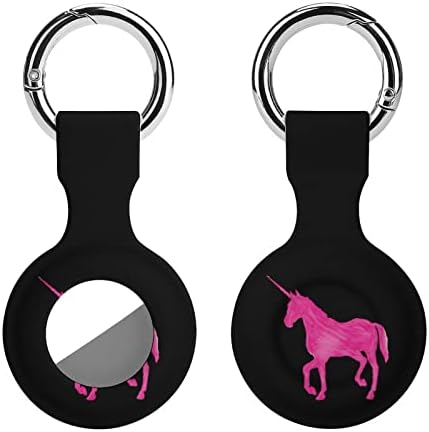 Pink Unicorn Horse Protective Cover Case compatível com o suporte do localizador anti-perdido Airtag para