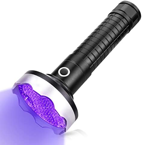 Lanterna de luz preta waklyte, lanterna UV de 108 LED super brilhante, poderosa lanterna de lanterna