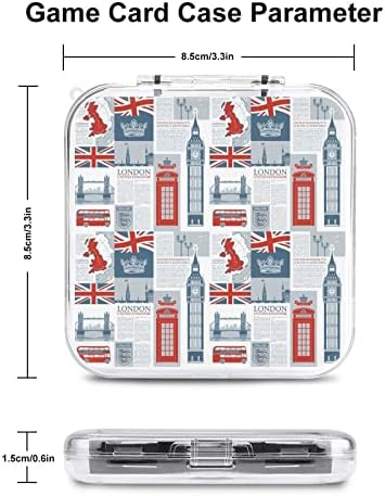 Tema da caixa de organizador de proteção de cartas de cartões britânicos de bandeira britânica e London e