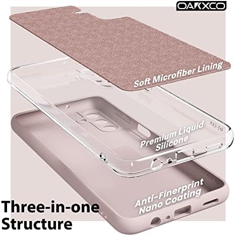 OAKXCO Samsung Galaxy A13 5G Case Silicone com capa de câmera, capa de telefone de borracha macia para mulheres