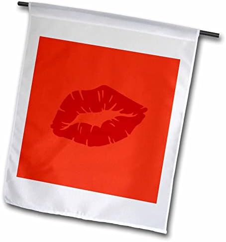 3drose belo batom vermelho poderoso beijo isolado - bandeiras