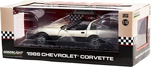 Greenlight 13632 1986 Chevy Corvette C4 - BEIGE BLACK E PRATA DO TONO DO TOM