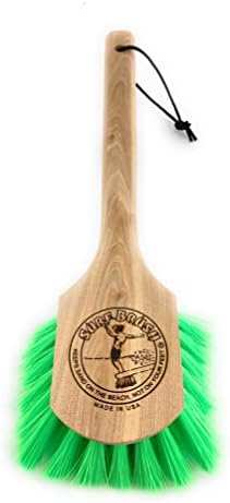 Escova de surf de malha de madeira de 8 polegadas ou 15 polegadas em cerdas verdes ou rosa, a