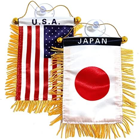 Bandeira do Japão American Mini Banner Sports Flag para carro e decoração de decoração de casa Parede da janela