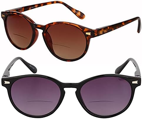Visão de Mass 'The Brilliance' Polarized Bifocal Sunglasses - Óculos de sol redondos e de estrutura