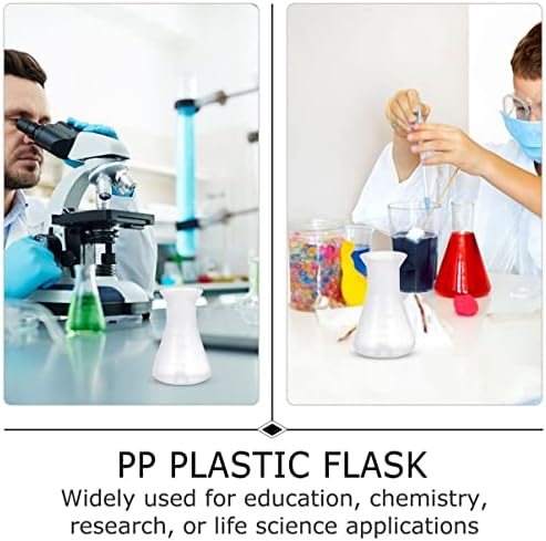 Ultechnovo 6pcs ML Experimento para química consumíveis Flask, Ciência dos acessórios Aprendendo