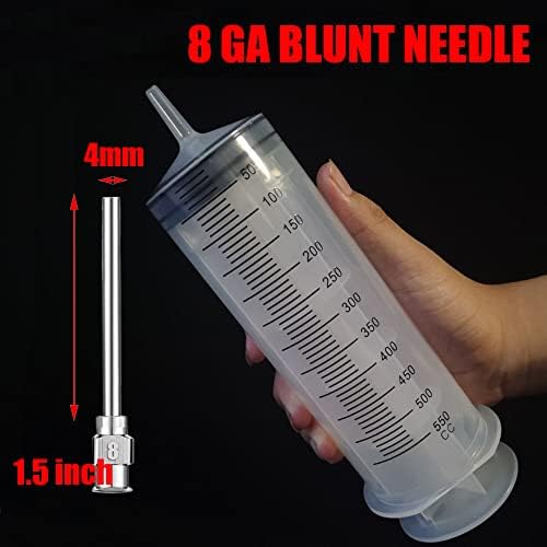Seringa gigante para líquido, plástico grande 500 ml seringa grande com tubo de 31,5 polegadas,
