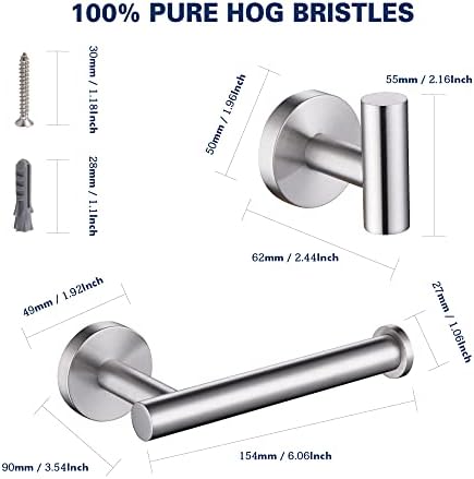 Conjunto de hardware do banheiro, aço inoxidável premium de 3 peças incluem suporte de papel higiênico de