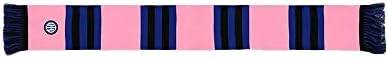 Lenço inter -tubular novo logotipo listrado, adulto unissex, padrão de listras rosa/preto/azul, tamanho único