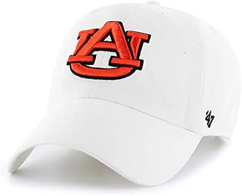 '47 Auburn Tigers masculino Limpe o Strapback White Orange Hat, um tamanho único