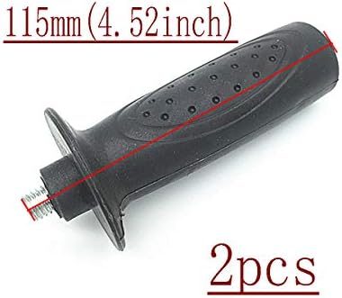 Comok 2pcs preto plástico duro substituindo a alça lateral auxiliar aplicável ao moedor de ângulo