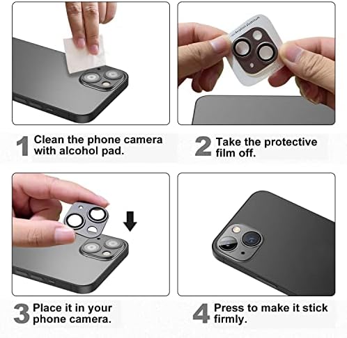 Protetor de lente da câmera uniwit [2 pacote] projetado para iPhone 13/13 Mini, material de liga de alumínio