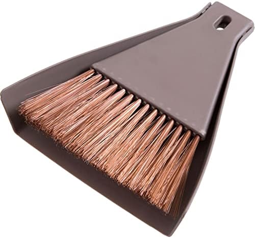 Mahza Push Broom Mini Desktop Broom e Dustpan Conjunto de poeira doméstica Pan e ferramenta de limpeza